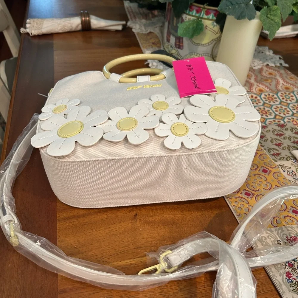 Betsey Johnson Cream Floral Handbag - Picture 4 of 7